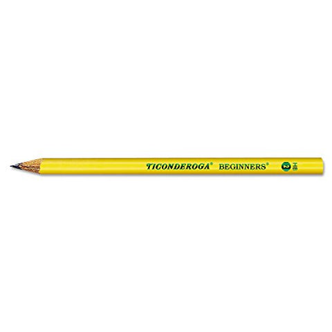 DIXON Ticonderoga Beginners Wood Pencil W/o Eraser, #2, Yellow, Dozen