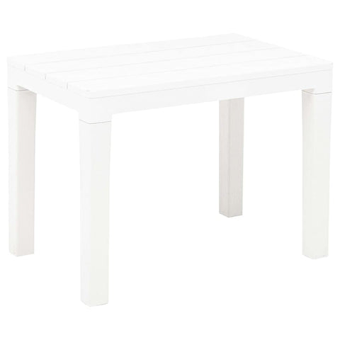 vidaXL 2 Piece Garden Bench Set | Lightweight White Plastic Seats | Weather Resistant Traditional Design | No Assembly Needed | Perfect for Patios or Backyards