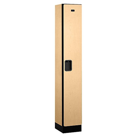 Salsbury Industries Single Tier Designer Wood Locker, Maple, 6' 1" x 15"