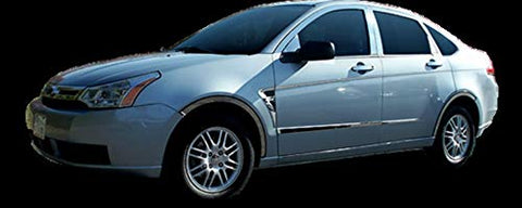 QAA is Compatible with 2008-2011 Ford Focus 4 Piece Stainless Body Molding Insert Trim Kit, 1.75" - 0.563" Tapered Width MI48345