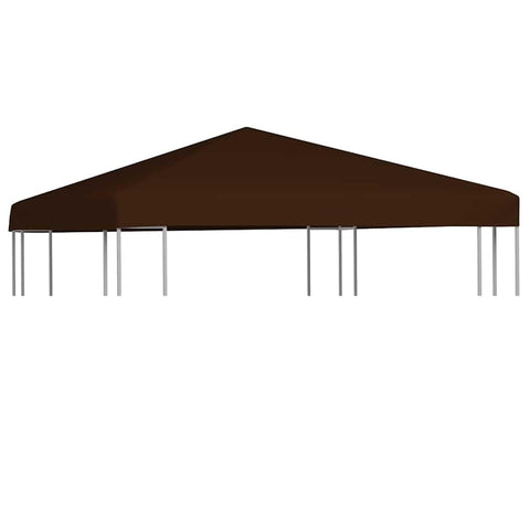vidaXL Gazebo Cover, Canopy Top Replacement, Sunshade for Garden Patio Beach, Outdoor Gazebo Cover with Durable Polyester Fabric, Brown