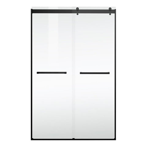 Elegant Kitchen and Bath Hamilton 48x76 Frameless Aluminum Shower Door in Black