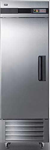 Summit Appliance SCFF237LH Commercial 23 cu.ft. Reach-in All-Freezer in Complete Stainless Steel with Left Hand Door, Self-Closing Door, Microprocessor Control Panel, Open Door Alarm and Lock