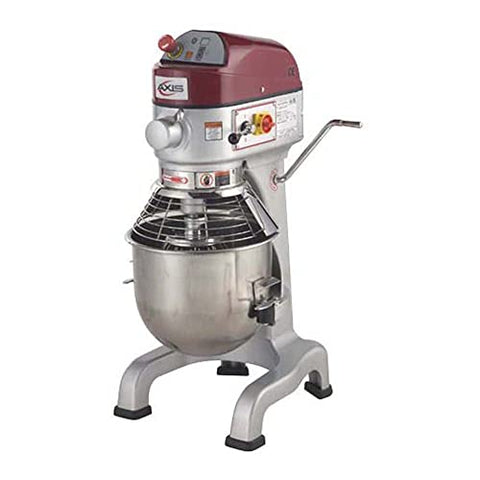 Axis Equipment AX-M20 Stainless Steel Commercial Planetary Mixer, 20 qt. Capacity, 36-25/128" Height x 16-115/128" Width x 20-51/64" Depth