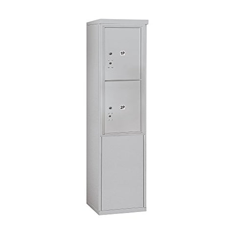 Salsbury Industries 3910S-2PAFU Single Column, 2 PL5's, USPS Access Free Horizontal 4C Stand Alone Parcel Locker Mailbox, Aluminum