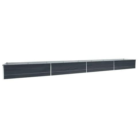 vidaXL Raised Bed Anthracite Galvanized Steel Large Raised Bed