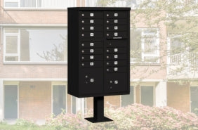 Salsbury Industries 3316BLK-U 16 A Size Doors, Type III Cluster Box Unit, Black, for use with The USPS Lock