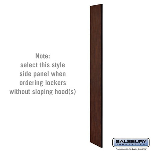 Salsbury Side Panel - for 6 Feet High - 15 Inch Deep Designer Wood Locker - without Sloping Hood - Mahogany