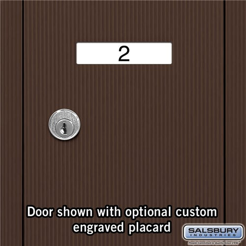 Salsbury Vertical Mailbox (Includes Master Commercial Lock) - 4 Doors - Bronze - Surface Mounted - Private Access