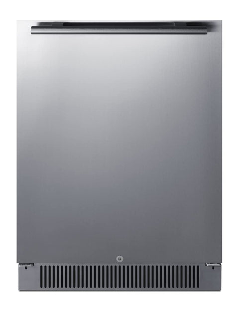 Outdoor all-refrigerator for built-in use with lock digital thermostat black cabinet and stainless steel door
