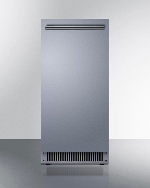 Summit 15” Clear Ice Maker, 68 lbs. Production Per Day, ADA Compliant, Built-in, Stainless Steel- BIM62ADALHD (Left Handed Door Swing)