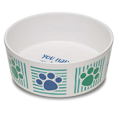 Loving Pets Dolce Moderno Ceramic Look Dog Bowl – Modern Melamine Dog Food Bowl & Dog Water Bowl – Durable, Non-Slip Pet Dish for Small & Medium Dogs – Dishwasher Safe Dog Bowl (Large, 47 oz)