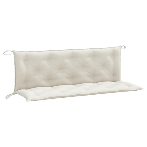 vidaXL Melange Cream Garden Bench Cushion 59.1 X 19.7 X 2.8 in UV Non-Slip Outdoor Perfect for Indoor and Seating Decoration Pad Seat Patio Furniture Balcony Rectangular