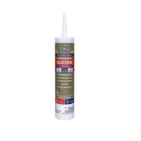 GE 2812562 Advanced Silicone 2 Kitchen & Bath Sealant, Clear, 10.1 oz. - Quantity 12