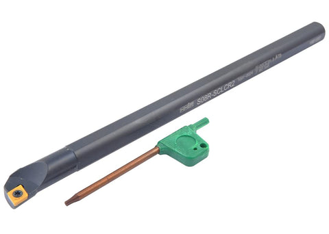 HHIP 1001-0024 1/2 x 5 Inch Shank S-SCLCR08R-2 Indexable Boring Bar with Insert