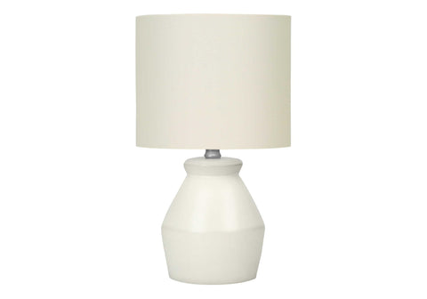 Monarch Specialties I 9740 LightingTable Lamp, Cream Ceramic, Ivory/Cream Shade, Modern