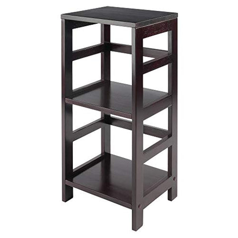 Winsome Leo 2-Tier Storage Shelf, for Living Room, Home Office, Bedroom, Espresso