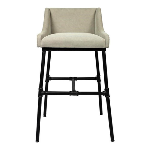Moti Aliso Morgan 31" Adjustable Fabric Dining/Bar/Counter Chair in Light Gray