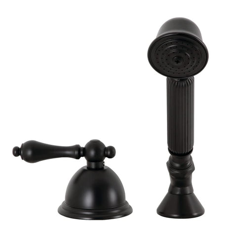 Kingston Brass KSK3350ALTR Deck Mount Hand Shower with Diverter for Roman Tub Faucet, Matte Black
