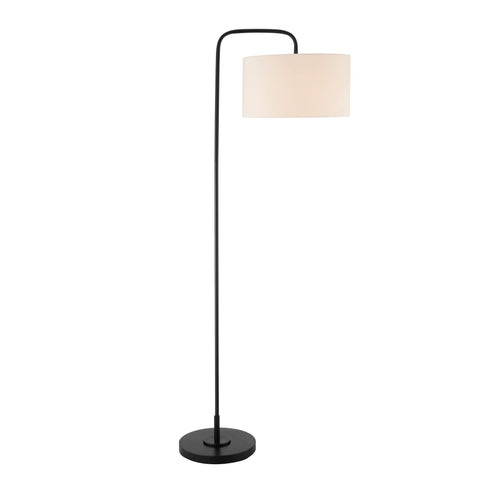 Lite Source Orea 64" Black Finish Offset Arm Modern Floor Lamp