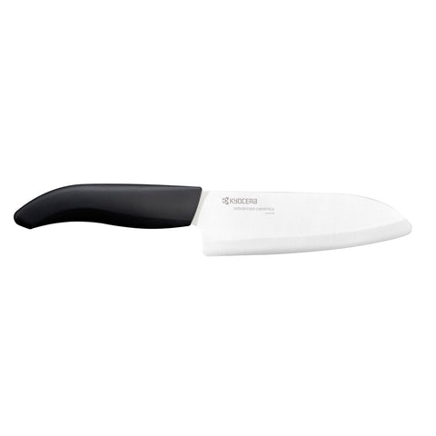 Kyocera FK-140-WH Ceramic Santoku, Chef Knife for Your Cooking Needs, 5.5”, White