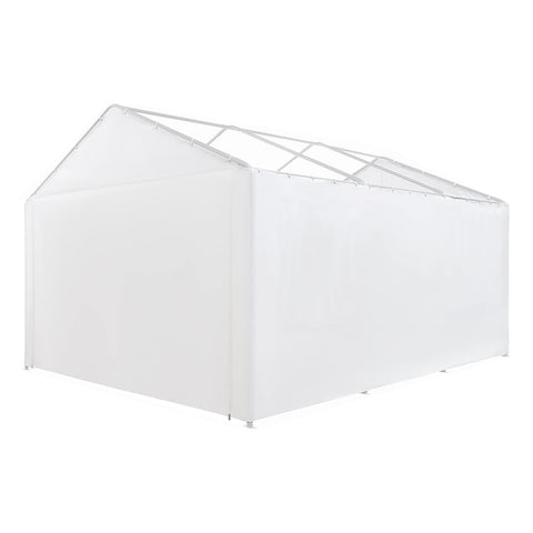 King Canopy 20ft x 20ft Canopy Enclosure Sidewall Kit w/Flaps for Expandable Canopy, 2 Solid Sides, 2 Zippered Ends, 50 Ball Bungees, Fits 20ft x 20ft Frames, Frame an Cover not Included, White