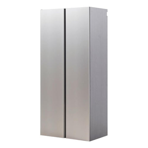 Klair Living Nova Series Wood Utility Storage Garage Cabinet in Metallic Gray