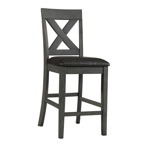 Picket House Furnishings Alexa Counter Height Side Chair Set in Gray
