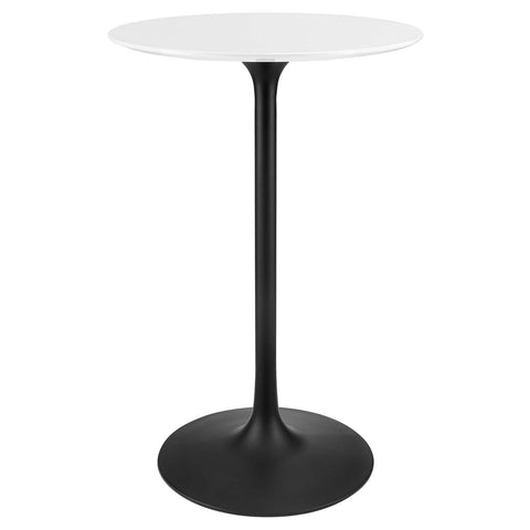 Lippa 28 Round Wood Bar Table - Black White