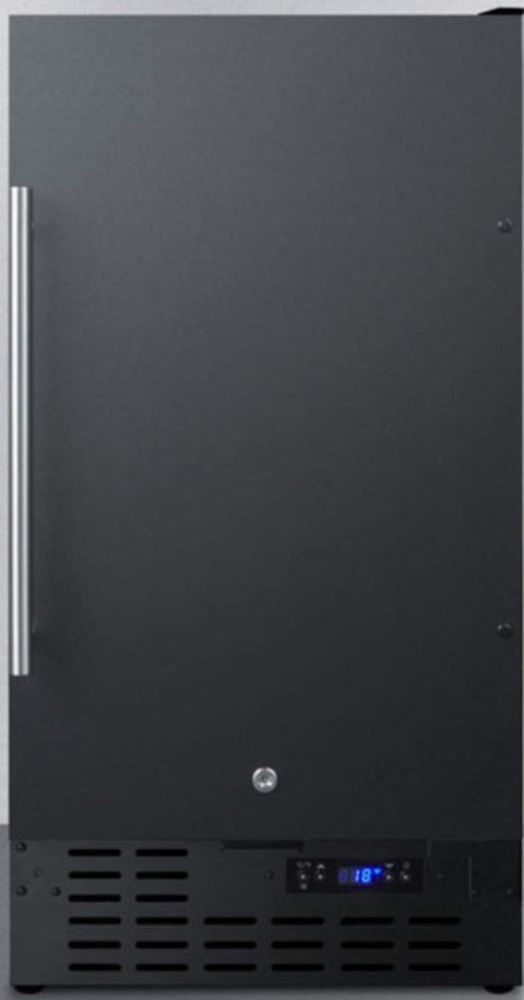 Summit 18” Freezer, 2.7 cu.ft.Capacity, Built-in Freezer, Undercounter, Black- SCFF1842
