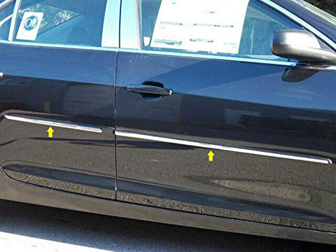 QAA is Compatible with 2013-2015 Chevrolet Malibu 4 Piece Stainless Body Molding Insert Trim Kit, 0.375" - 0.6875" Tapered Width MI53105