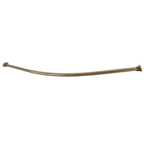 Kingston Brass CC3173 Edenscape 47"-60" Stainless Steel Adjustable Curved Shower Curtain Rod, Antique Brass