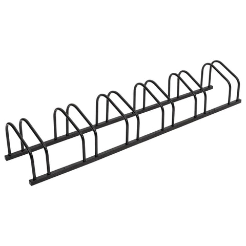 vidaXL Steel Bike Rack for 6 Bikes - Black Galvanized Steel, Floor Parking Design, Anti-Theft Ground Anchoring, Suitable for Garage or Small Business, Assembly Required