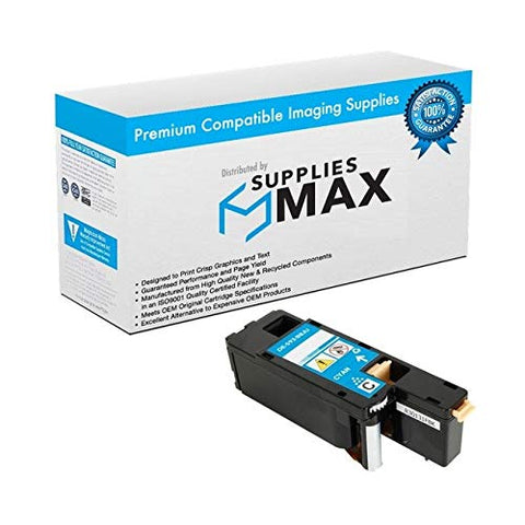SuppliesMAX Compatible Replacement for Dell E525DW/E525W Cyan Toner Cartridge (1400 Page Yield) (H5WFX)