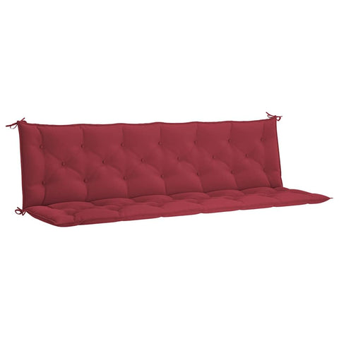 vidaXL Indoor/Outdoor Bench Cushions 2 pcs, Patio Loveseat Cushions, Porch Swing Seat Cushions, Non-Slip, Water-Repellent, Breathable, Resilient, Wine Red 78.7"x19.7"x2.8" Oxford Fabric