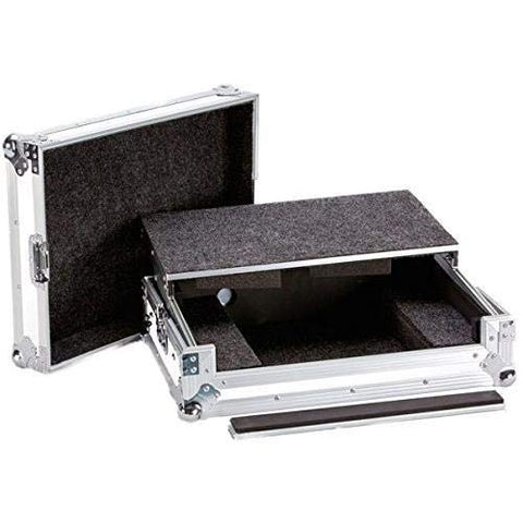 Flight Case Engineered to Hold Numark DNMC4000 Laptop Shelf in White Complete with Removable Front Door for Ease of Use Bottom Side Rubber Feet DEEJAYLED TBHDNMC4000LTWHI