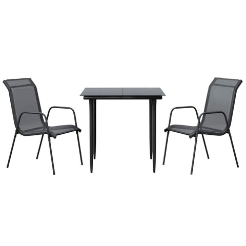 vidaXL Garden Dining Set Black, Anthracite