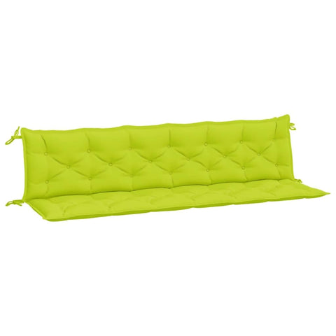 vidaXL Bright Green Garden Bench Cushions - Oxford Fabric, Hollow Fiber Filled, 78.7"x19.7"x2.8", Water- for Patio/Lounge/Indoor Use