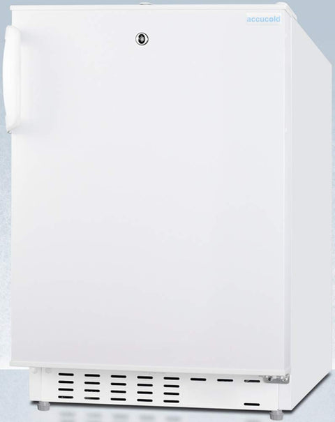 Summit Appliance ADA302RFZ Built-in Undercounter ADA Compliant Refrigerator-Freezer in White, Designed for General Purpose Storage with Manual Defrost, Glass Shelves, Front Lock and Door Storage