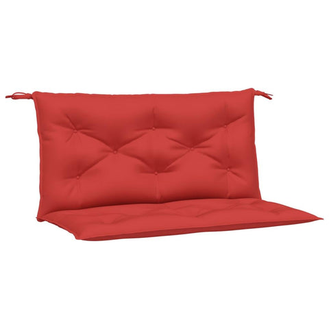 vidaXL Garden Bench Cushions 2 pcs - Red Oxford Fabric, Indoors/Outdoors, 39.4"x19.7"x2.8", Attachable Ropes, Water-