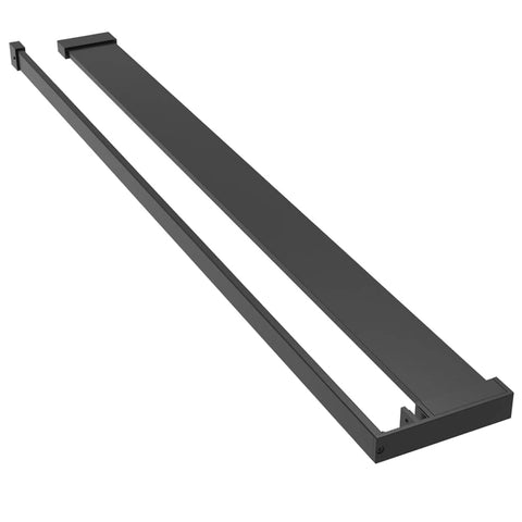 vidaXL Shower Shelf for Walk-in Shower Wall â€“ 35.4â€ Black Aluminum Bathroom Organizer with Towel Holder â€“ Suitable for Various Glass Thicknesses â€“ Durable & Easy-to-Install â€“ Minimalistic Design