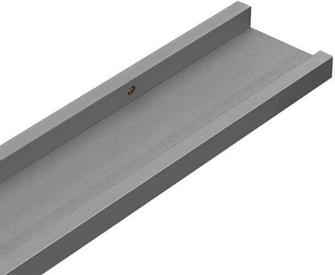 vidaXL Durable Wall-Mounted Shelves in Modern Gray - Set of 4 - Easy to Clean - Ideal for Decorative Items & Books - 39.4"x3.5"x1.2"