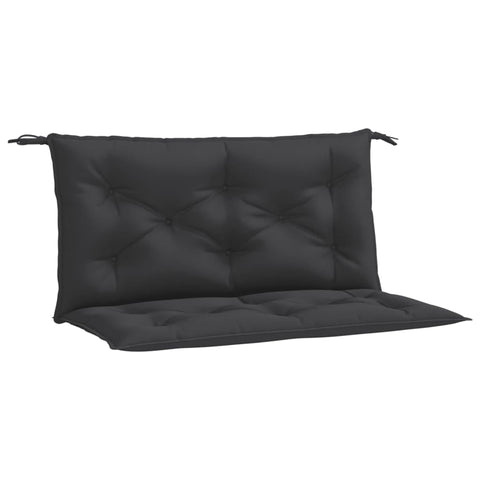 vidaXL Black Garden Bench Cushions Set Water Oxford Fabric Non Slip Outdoor Removable Seat and Back 39.4 x 19.7 x 2.8 in for Indoor Use Cushion Pad Patio Seating
