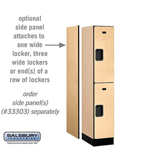 Salsbury Industries Double Tier Designer Wood Locker, Maple, 5' 1" x 18"