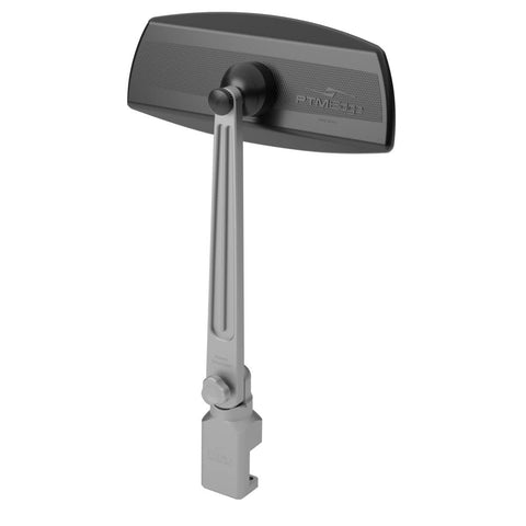 PTM Watersports P13157-200TEBCL Rail Mount Pontoon Mirror System Pro - Electrobrite Silver