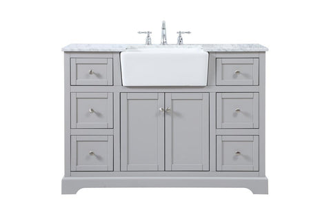 Elegant Decor Franklin 48" Wood Single Bathroom Vanity in Black