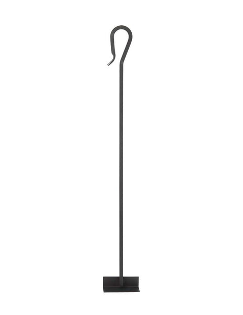 Minuteman International Shepherd's Hook Single Hoe Fireplace Tool, Graphite (WR-21H)