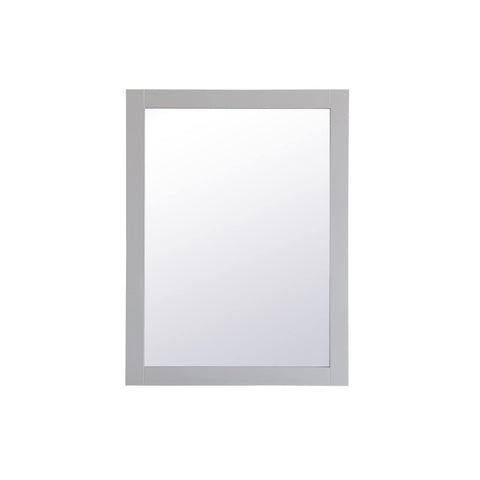 Elegant Decor Aqua 32" x 24" Wood Frame Bathroom Mirror in Gray