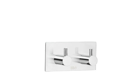 Smedbo BK1106 Design Double Hook, Polished Stainless Steel