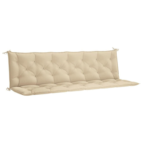vidaXL Outdoor Garden Bench Cushions - 2 Piece Set, Beige - 78.7"x19.7"x2.8" - Oxford Fabric - Water-Resistant, Durable & Comfortable with Hollow Fiber Filling